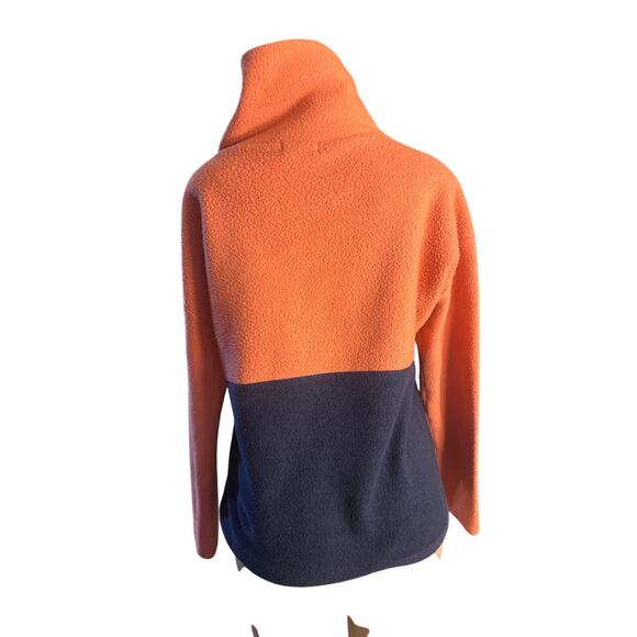 Women S Carve Designs Rowayton Color Block Cowl Pullover Fleece Sweatshirt Top - Picture 4 of 6